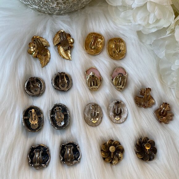 COLLECTION OF CLIP/SCREWBACK EARRINGS (TARA, CORO, 925 STERLING) - Picture 12 of 16